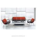 Upscale leather sofa office hall visitor waiting chair